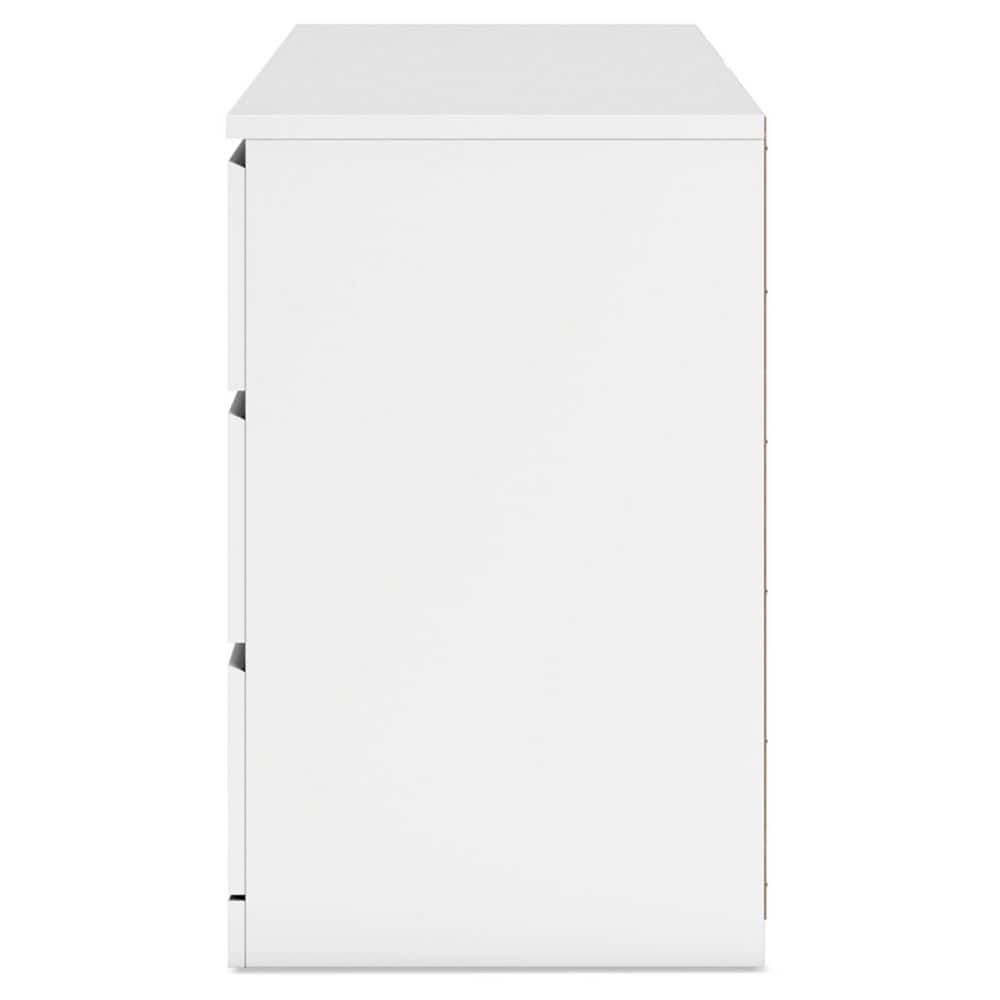 White Modern 6-Drawer Dresser with Ball Bearing Glides