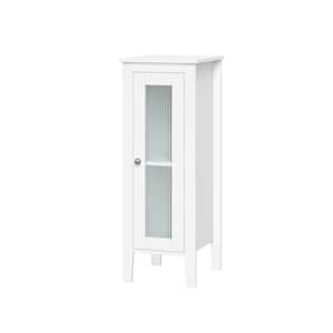 Prescott 11.75 in. W x 32 in. H x 13 in. D Slim Single Door Floor Cabinet in White