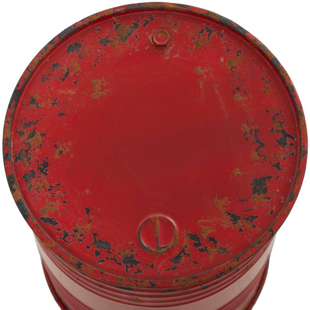 Multi Colored Metal Drum Nesting Accent Tables, Set of 3