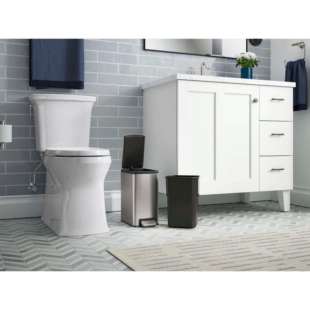 6-Liter Stainless Steel Rectangular Step Trash Can