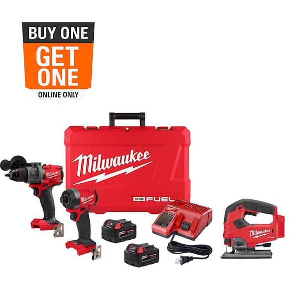 M18 FUEL 18-V Lithium-Ion Brushless Cordless Hammer Drill and Impact Driver Combo Kit (2-Tool) with Jigsaw