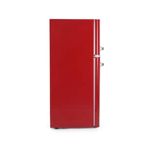 4.5 cu. ft. Retro Mini Fridge in Red with True Freezer Compartment