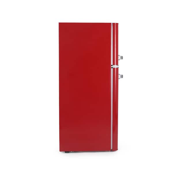 4.5 cu. ft. Retro Mini Fridge in Red with True Freezer Compartment