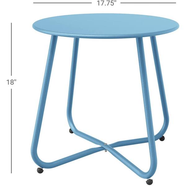 Blue -01 Grand Patio Metal Patio Side Table Outdoor 
