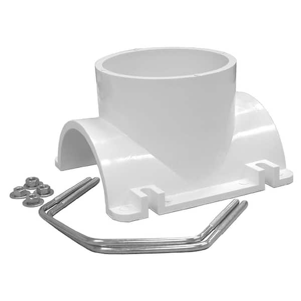 JONES STEPHENS 4 in. x 3 in. PVC DWV Saddle Tee Kit Less Gasket