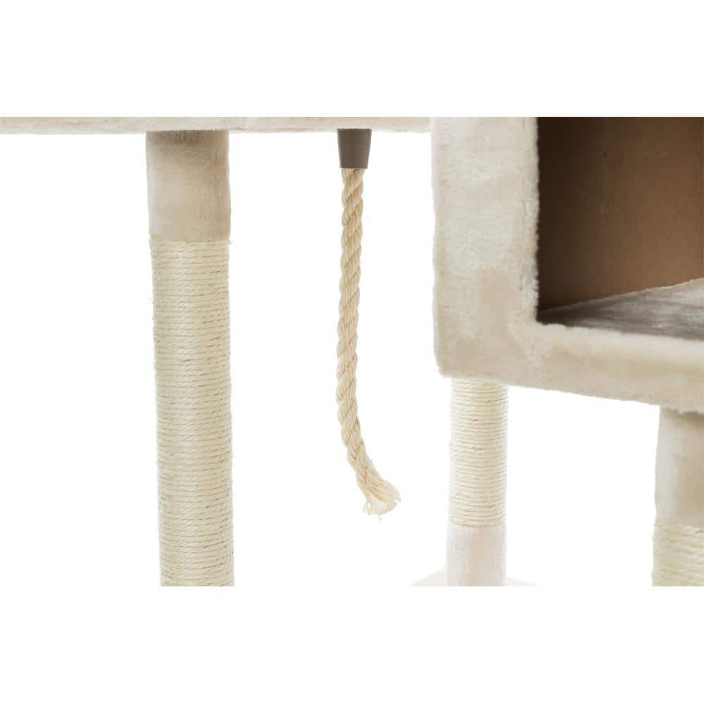 Celeste Cream Plush 69" Cat Tree with Sisal Posts