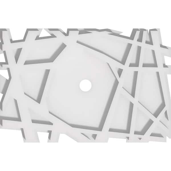 Ekena Millwork 1 in. P X 14 in. W X 9-3/8 in. H X 1 in. ID Novo Architectural Grade PVC Contemporary Ceiling Medallion