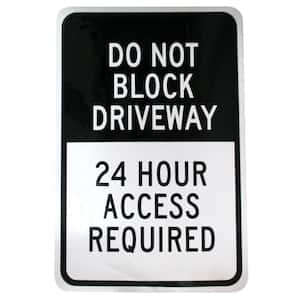No Outlet METAL 12"x18" SIGN Black & White 