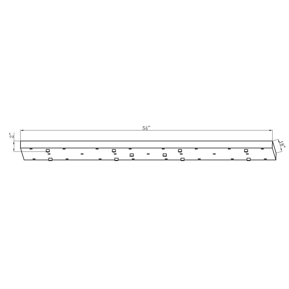 Rubbed Brass 54" Multi Point Canopy Light Plate