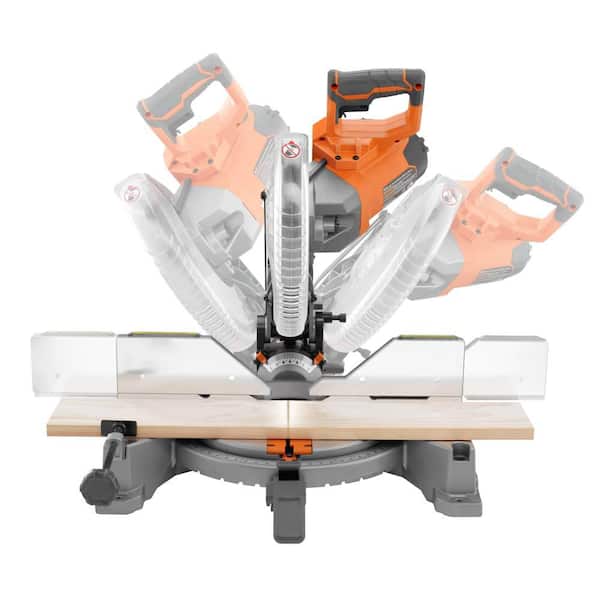 RIDGID R4113R8832B 15 Amp Corded 10 In. Dual Bevel Miter Saw With LED