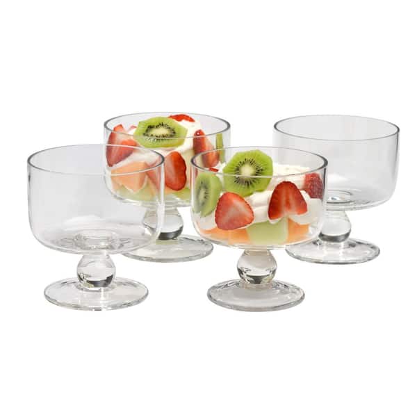 DLux™ Mini Dessert Cups Lids, Appetizer Bowls [Clear Plastic, 5 oz, Sq