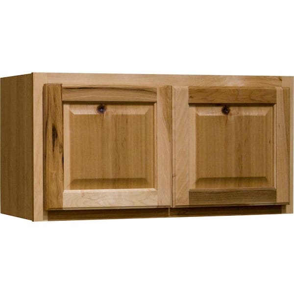 Hampton Bay Natural Hickory Stock, Natural Wood Kitchen Cabinets Home Depot
