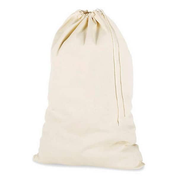 Whitmor Beige Cotton Laundry Bag
