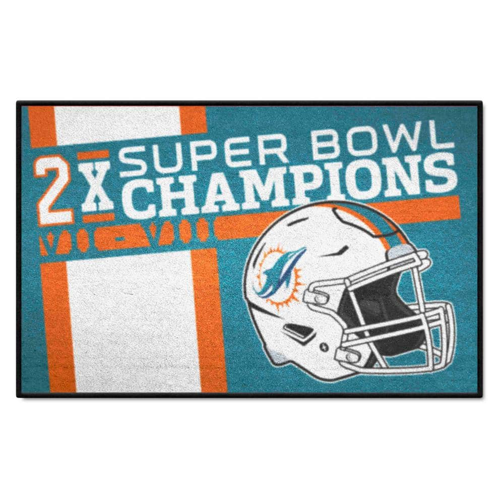 FANMATS Teal 2 ft. 3 in. Round Miami Dolphins Vintage Area Rug 32626 - The  Home Depot