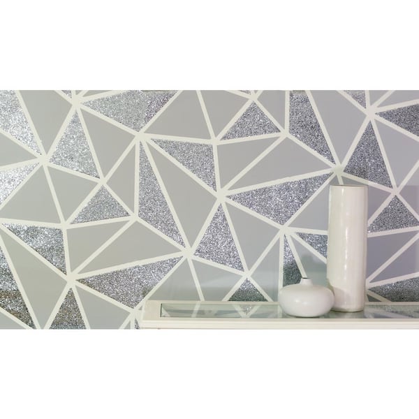 Arthouse Sequin Fragments Silver Paste the Wall Wet Removable Textured  Wallpaper 921800 - The Home Depot