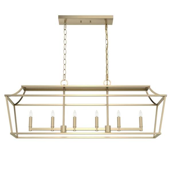 Hunter Laurel Ridge 6-Light Alturas Gold Linear Chandelier 19078 - The Home  Depot