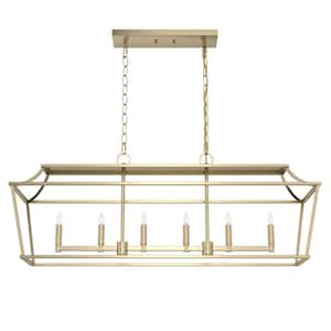 Laurel Ridge 6-Light Alturas Gold Linear Chandelier