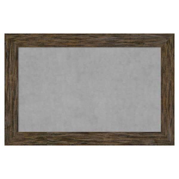 Amanti Art Fencepost Brown 47 in. x 31 in. Framed Magnetic Board