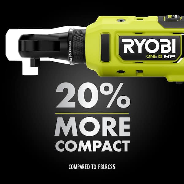 RYOBI - ONE+ HP 18V Brushless Cordless Compact 3/8 in. Ratchet Kit with (1) 2.0 Ah Battery, (2) 4.0 Ah Batteries, and Charger