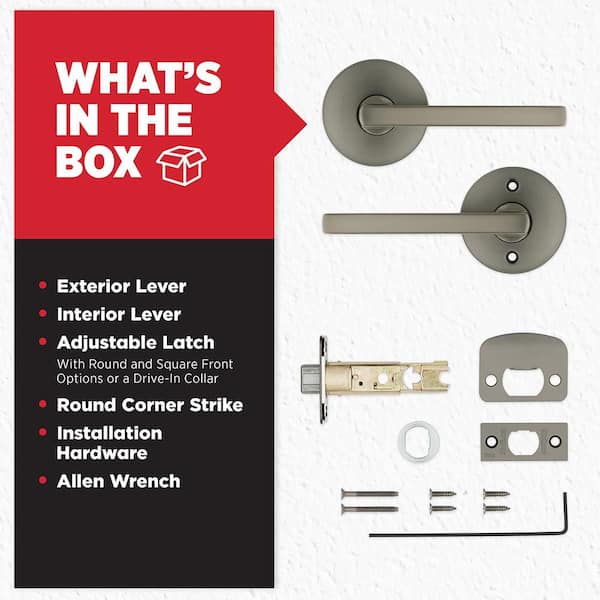 Kwikset Halifax Gunmetal Round Rose Hall/Closet Door Handle 720HFL