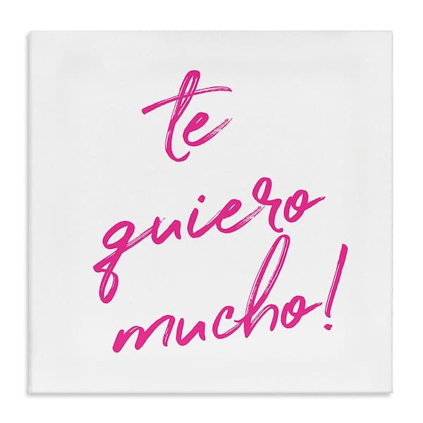 Stupell Industries Love You So Much Pink by SD Graphics Studio Gallery Wrapped Unframed Typography Graphic Art Print 36 in. x 36 in.