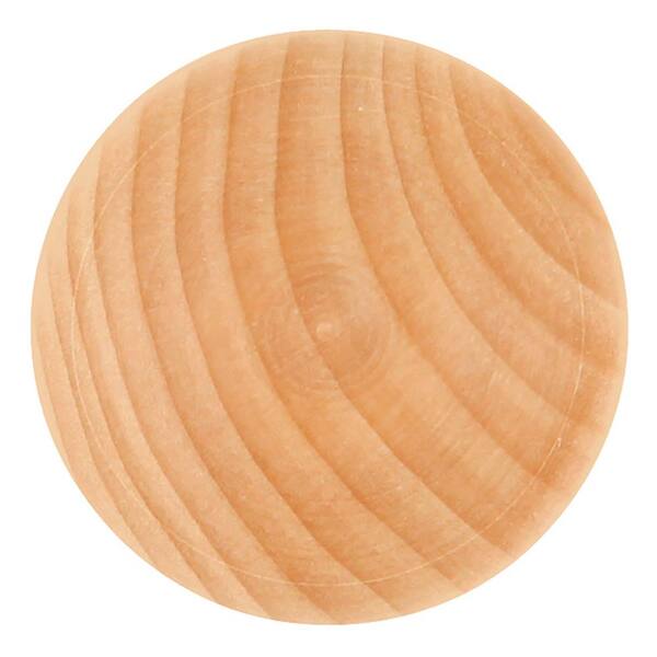 Natural Woodcraft Collection 1-1/4 in. Dia Unfinished Wood Finish Cabinet  Knob (2-Pack)