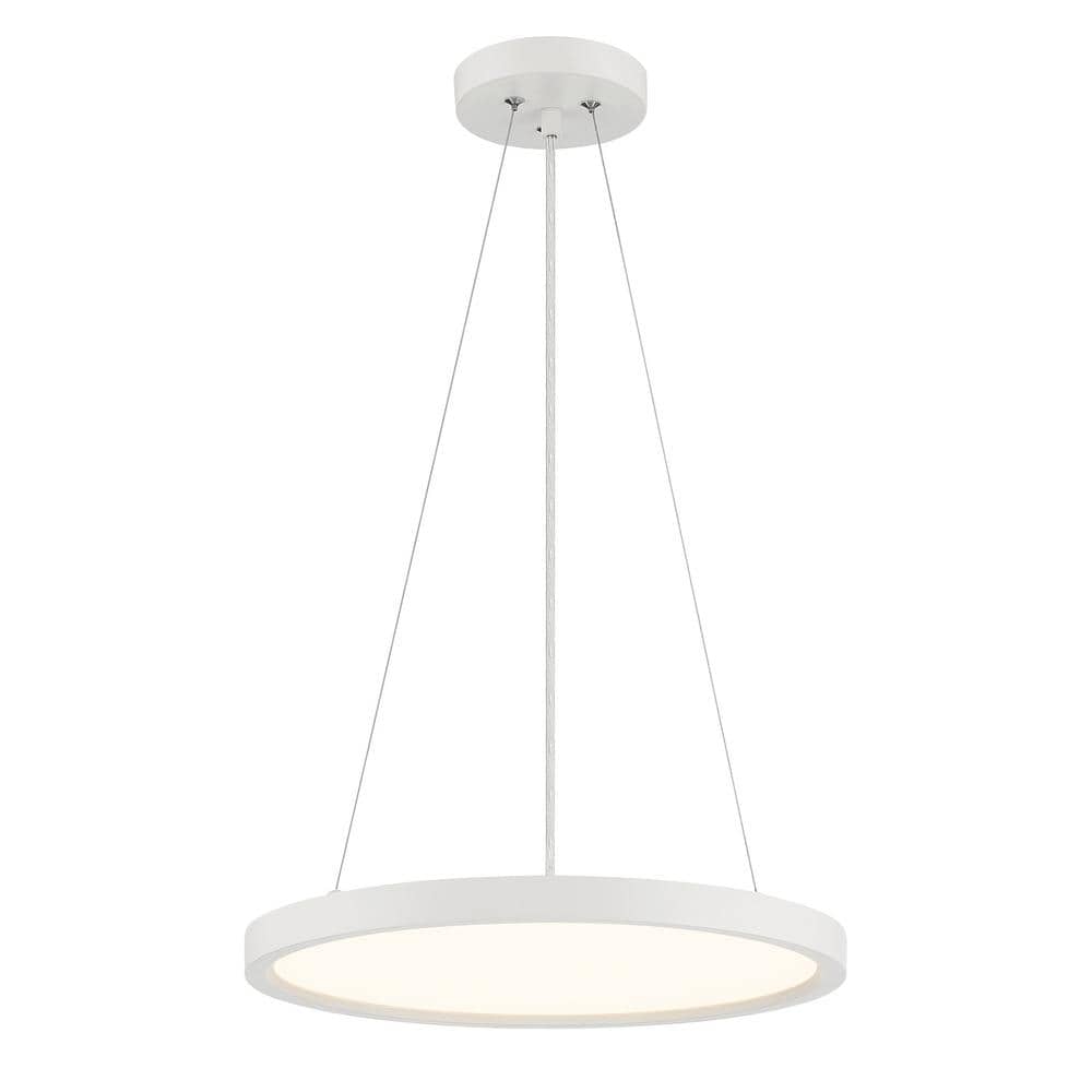 White Aluminum LED Indoor/Outdoor Pendant Light