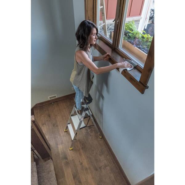 Gorilla Ladders - 4.5 ft. Aluminum Dual Platform Ladder with Tray (9 ft. Reach), 250 lb. Load Capacity Type I Duty Rating