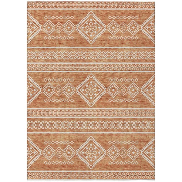 Addison Rugs Chantille Machine Washable Indoor/Outdoor Abstract ACN901 Copper 5 ft. x 7 ft. 6 in. Area Rug