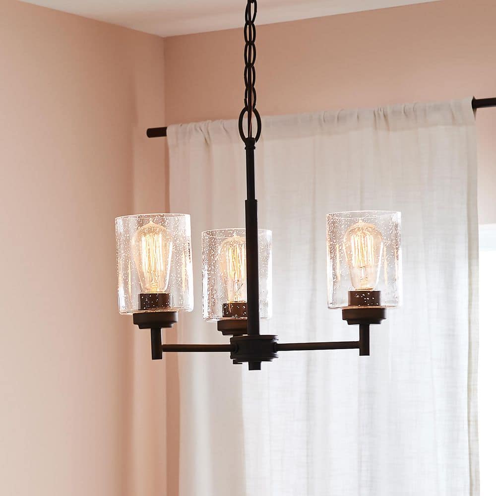 KICHLER Winslow 18 in. 3-Light Olde Bronze Contemporary Shaded