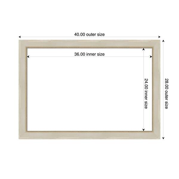 Amanti Art Parthenon Cream 40 in. x 28 in. Wood Framed Dry Erase