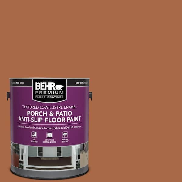 BEHR PREMIUM 1 gal. #PPU3-16 Maple Glaze Textured Low-Lustre Enamel Interior/Exterior Porch and Patio Anti-Slip Floor Paint