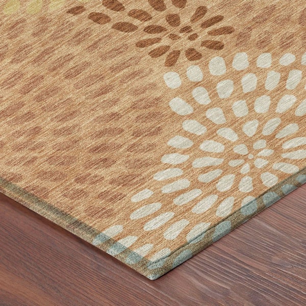 Chantille Machine Washable Indoor/Outdoor Abstract ACN2492 Copper 3 ft. x 5 ft. Area Rug