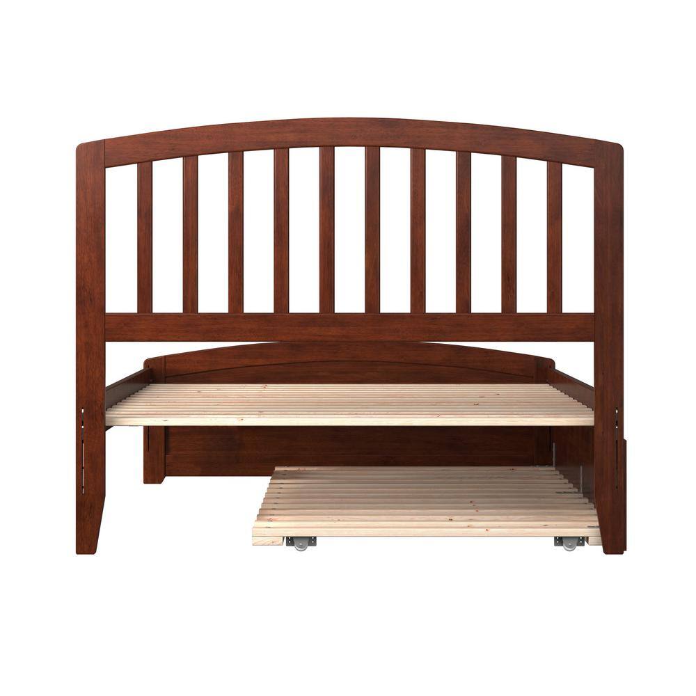 Richmond Mission-Shaker Full Bed with Urban Trundle in Walnut