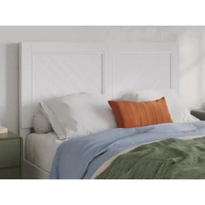 Canyon White Solid Wood Full Rustic Headboard
