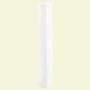 3-3/4 in. White Channel Glass with 3 in. Depth and 24 in. Width