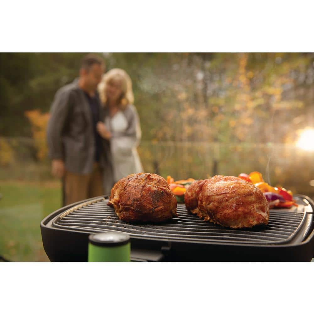 Napoleon Black Portable Electric Grill with Cast Iron Grids