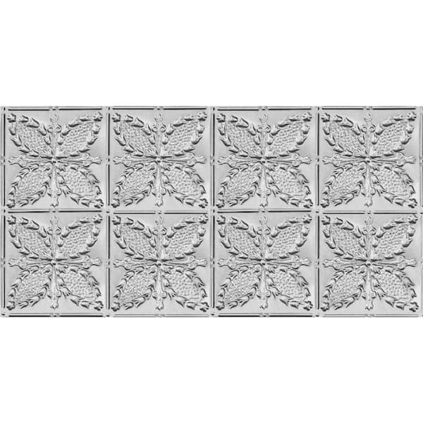 Shanko 2 ft. x 4 ft. Glue Up or Nail Up Tin Ceiling Tile in Clear Lacquer (24 sq. ft./case)