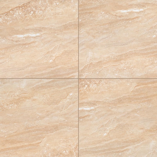 MSI Aria Oro 24 in. x 24 in. Polished Porcelain Floor and Wall Tile (640 sq. ft./Pallet)