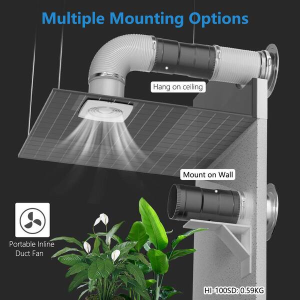 KIWDZFU 3 in. Inline Booster Duct Fan with Speed Controller