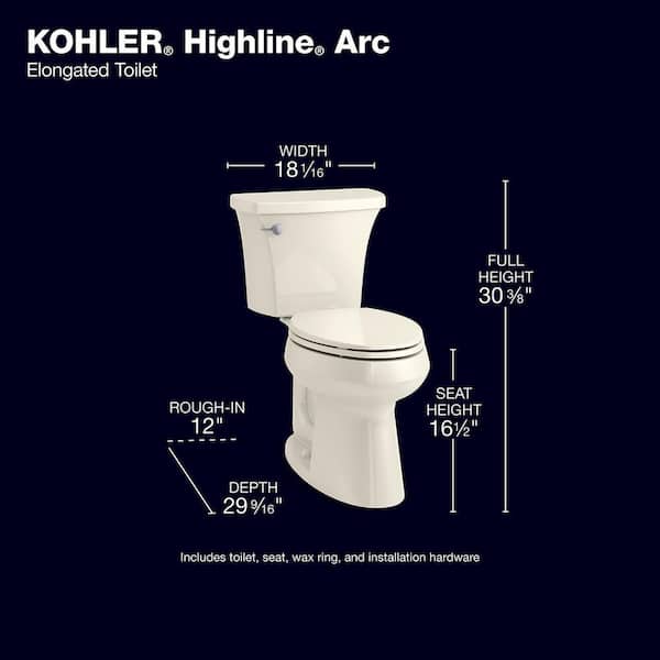 KOHLER Highline Arc The Complete Solution 2-Piece 1.28 GPF Single 