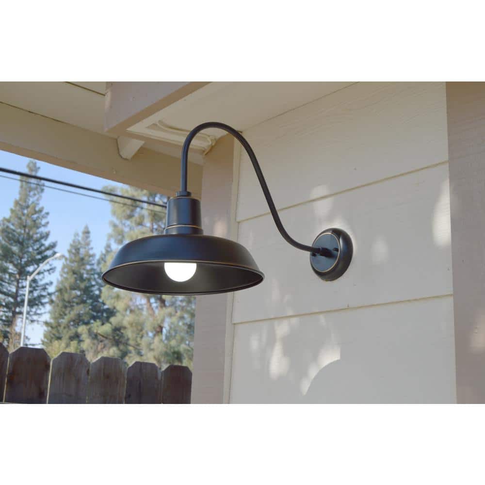 Logan 22" Bronze and Black Dimmable Wall Sconce
