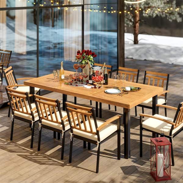 12 x 12 center piece for holding patio umbrella JEAREY 12 ft. x 12 ft. Square Two-Tier Top Rotation Outdoor Cantilever Patio Umbrella with Cover in Navy