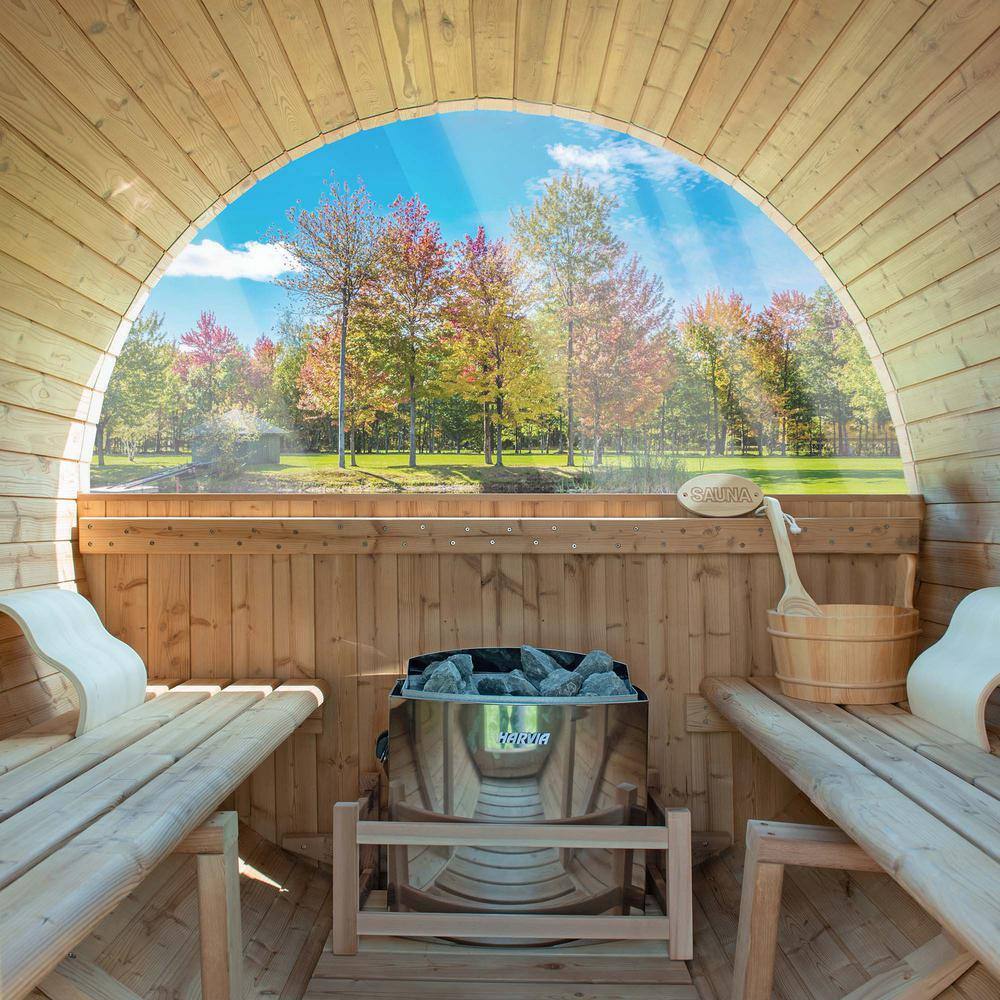 Woodbridge 4-Person Medium Brown Cedar Wet/Dry Sauna