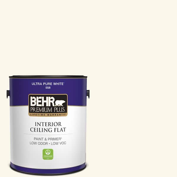 1 gal. #OR-W15 Sleek White Ceiling Flat Interior Paint
