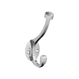 Adare 5-1/2 in. L Chrome Double Prong Wall Hook