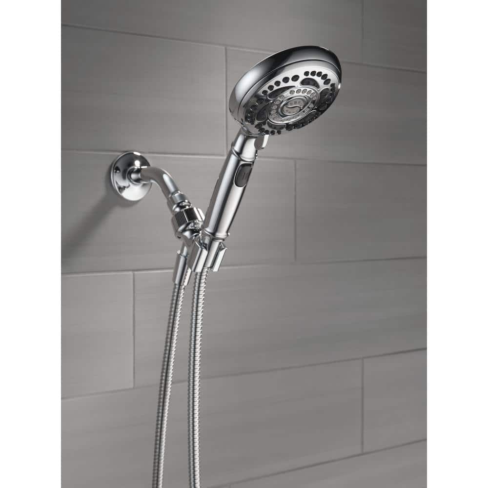 Adjustable Chrome Shower Arm Mount with Bracket