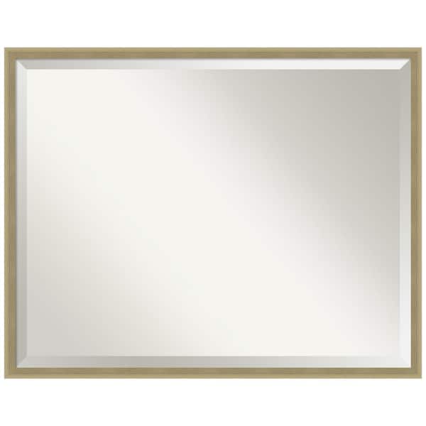 Amanti Art Medium Rectangle Champagne Beveled Glass Modern Mirror (23 in. H x 29 in. W)