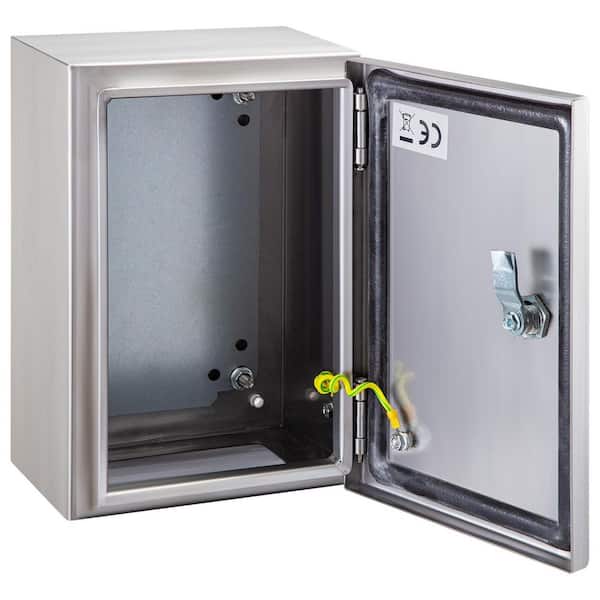 NEMA Stainless Steel Enclosure, 12 x 8 x 6 in. NEMA 4X Electrical Box, IP66 Waterproof and Dustproof, Outdoor/Indoor