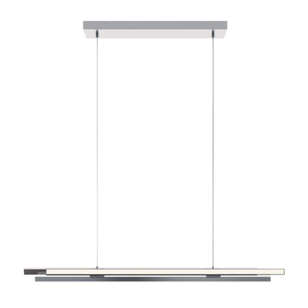 Indra 40-Watt 3-Light Satin Nickel Integrated LED Pendant Light with Metal Shade price history on PriceWatchPro